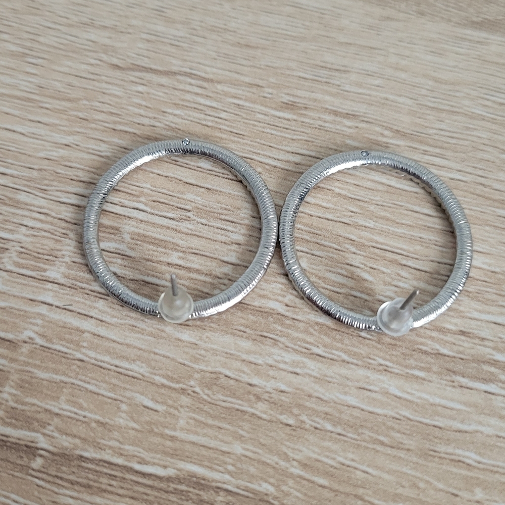 Circle Rhinestone Earrings - Picture 2 of 2